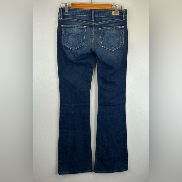 PAIGE 27 Hollywood Hills Classic Rise Bootcut Dark Blue Jeans Y2K Western 90s - Picture 11 of 14